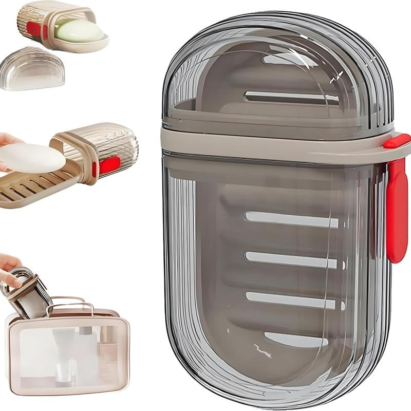 Travel Soap Case Transparent Leakproof Soap Container with Lid Portable Bar Soap Holder for Traveling Bathroom Shower Gym School Camping Vacation Outdoor