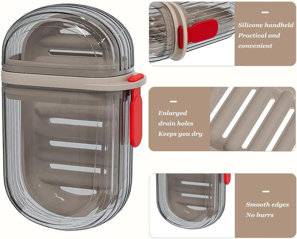 Travel Soap Case Transparent Leakproof Soap Container with Lid Portable Bar Soap Holder for Traveling Bathroom Shower Gym School Camping Vacation Outdoor