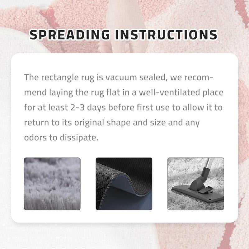 Faux Fur Shag Rug, 1 Count Soft Plush Rug, Comfortable Area Rug, Decorative Carpet for Home Living Room Bedroom