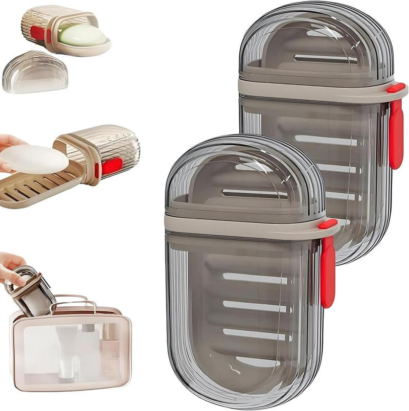 Travel Soap Case Transparent Leakproof Soap Container with Lid Portable Bar Soap Holder for Traveling Bathroom Shower Gym School Camping Vacation Outdoor